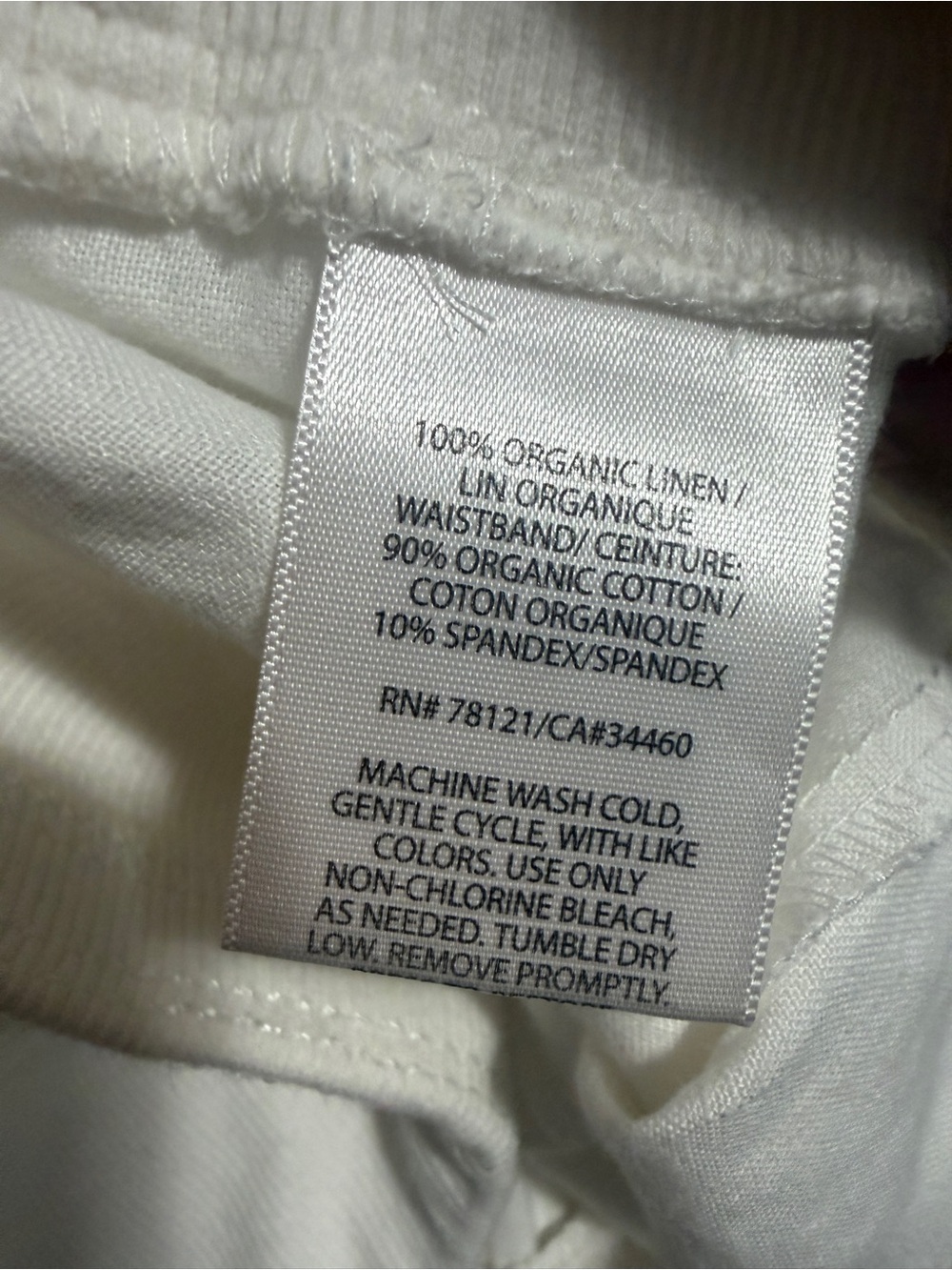 Eileen Fisher Organic Linen Pants White - Picture 7 of 8